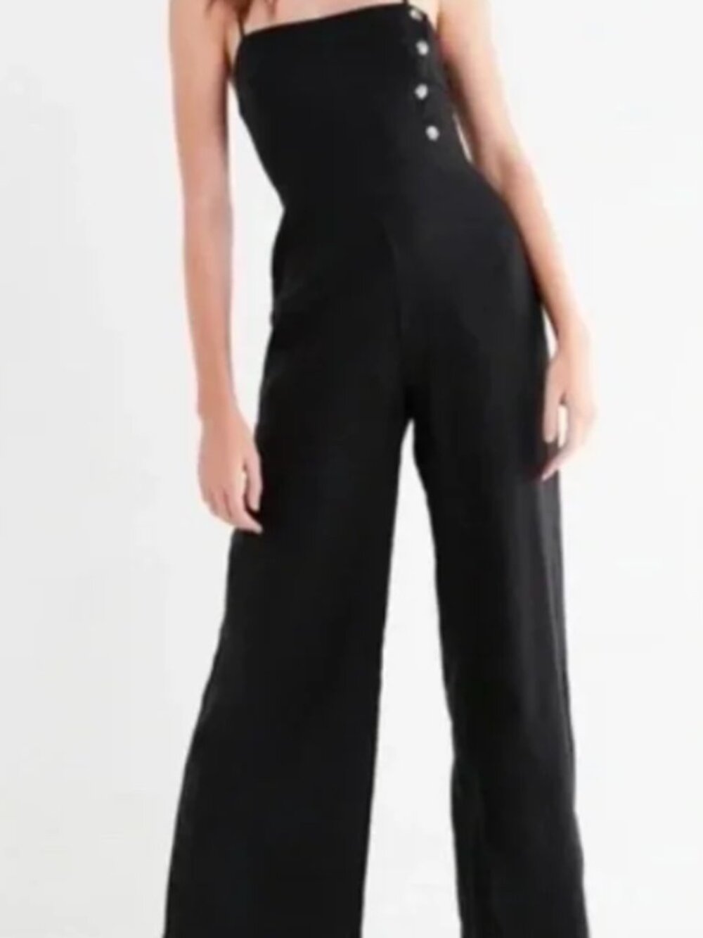 Urban Outfitters UO Straight-Neck Button-Down Jumpsuit
